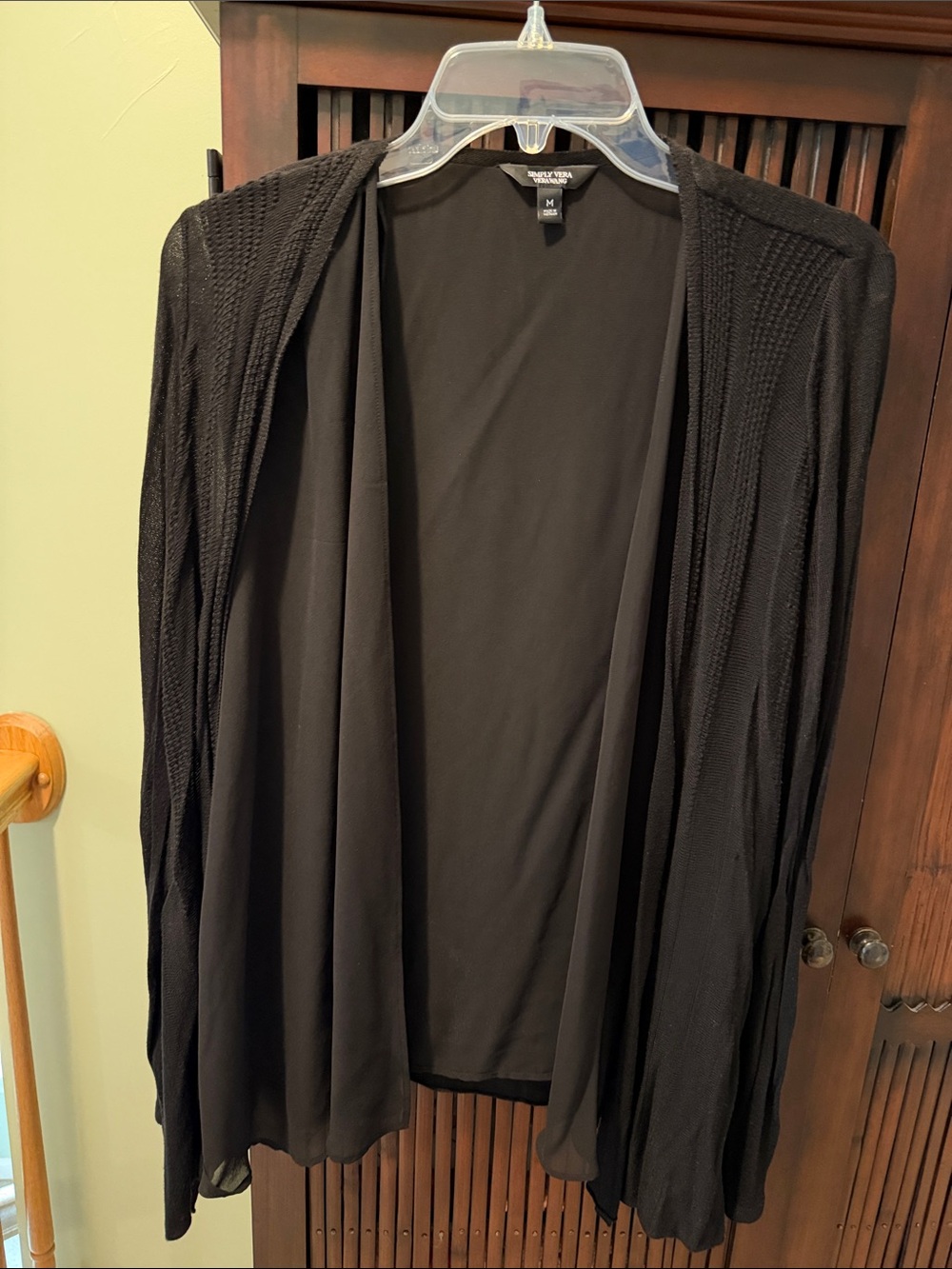 Simply Vera Vera Wang Black Knit Top